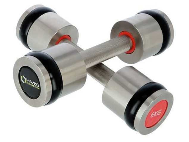Hantle chromowane, radełkowane 2 x 6 KG HH06 HMS