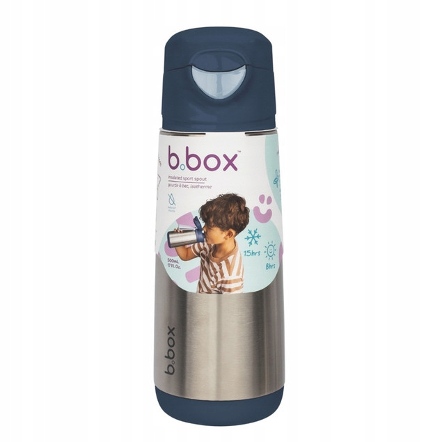 Butelka Termiczna dla Dzieci b.box 500 ml Midnight z Ustnikiem 12m+