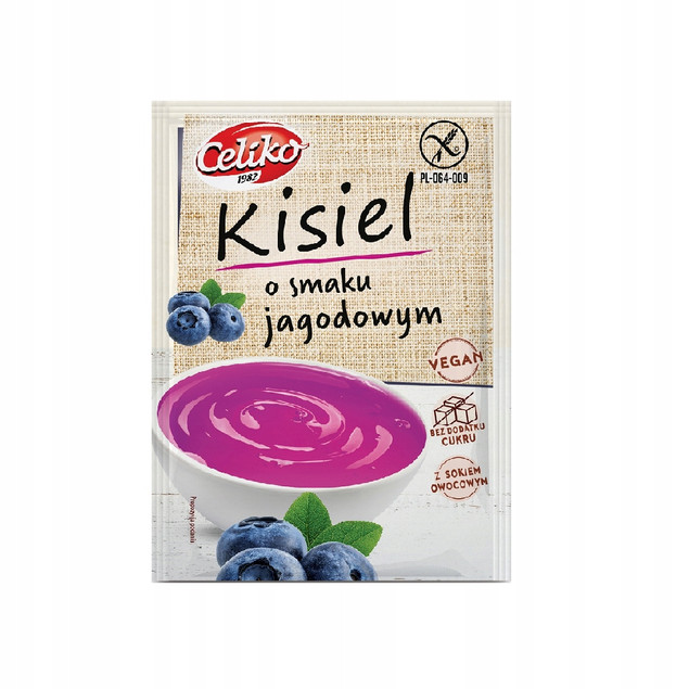Kisiel Jagodowy bez Cukru bez Glutenu 40g CELIKO