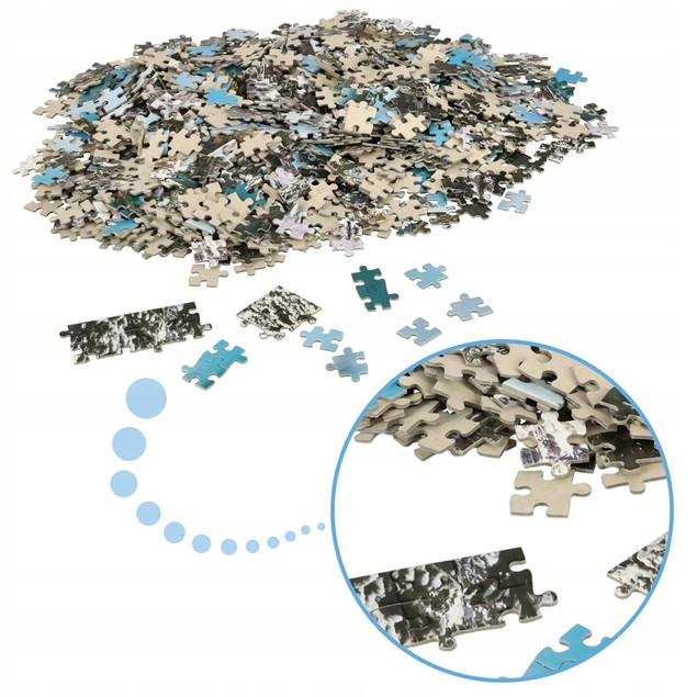 Puzzle 1000 Układanka Krajobraz JEZIORO Zima Góry Las Śnieg 9+ Castor