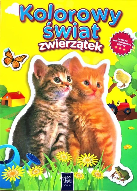Kolorowy świat zwierzątek. Dwa kotki - okładka