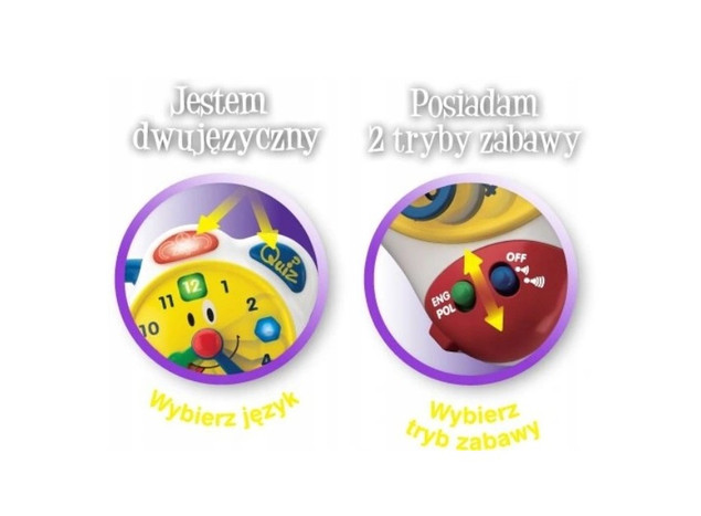 Zegar edukacyjny TIK TAK Dumel nauka godzin i liczb PL/EN