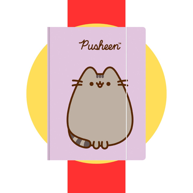 TECZKA Z GUMKĄ A4 300 g/m2 KOT PUSHEEN
