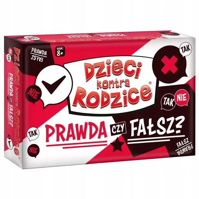 Dzieci Kontra Rodzice Prawda Czy Fałsz? Quiz Gra Rodzinna 8+ Kangur