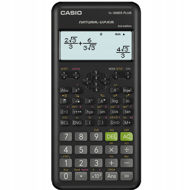 Kalkulator Naukowy Casio FX-350ES PLUS Czarny Bateryjny