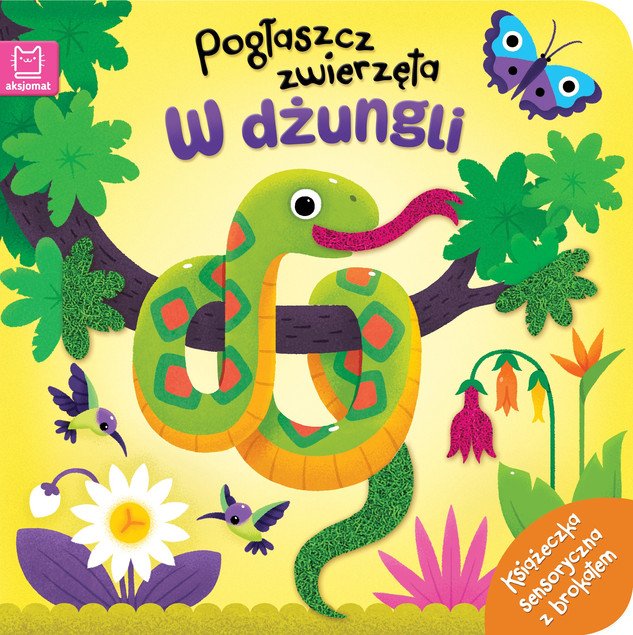 Pogłaszcz Zwierzęta W Dżungli Sensoryczna Książeczka Brokat Michalec