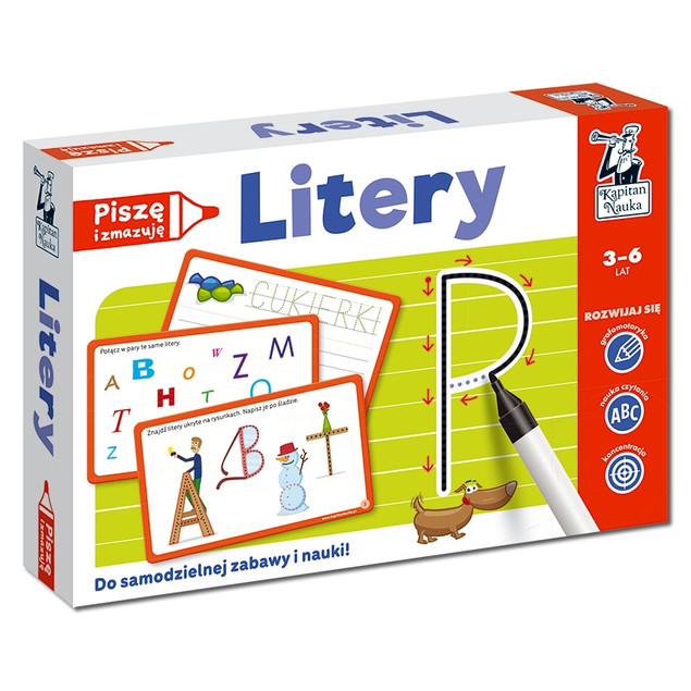 Kapitan Nauka. Litery. Piszę i zmazuję