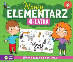 Nowy Elementarz 4-latka Nauka I Zabawa + Naklejki Zielona Sowa