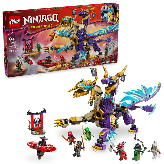 LEGO NINJAGO Arcysmok skupienia (71836) Zestaw klocków 869 elementów