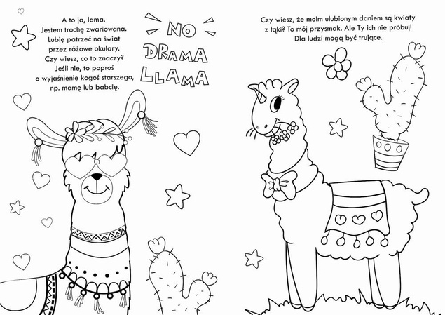 Books and Fun Kolorowanka z naklejkami - Lamorożce i Lamy