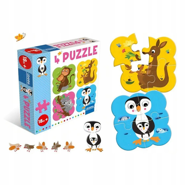 Gra puzzle ZWIERZĘTA 00405 GRANNA