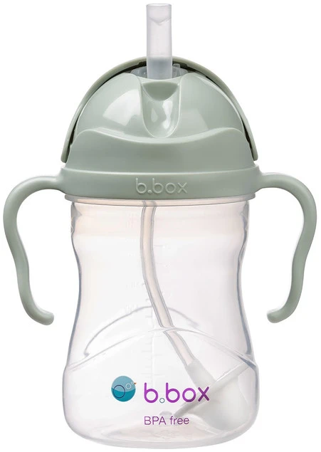 B.box bidon dla dzieci z obciążoną słomką 240 ml niekapek sage - widok 1