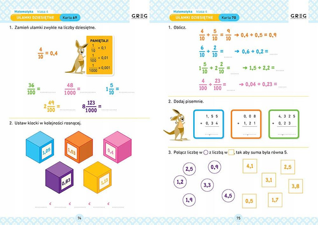 Matematyka Karty Pracy W Szkole I W Domu Klasa 4 SP Greg