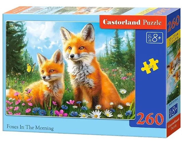 Puzzle Castorland 260 elementów. Lisy o poranku