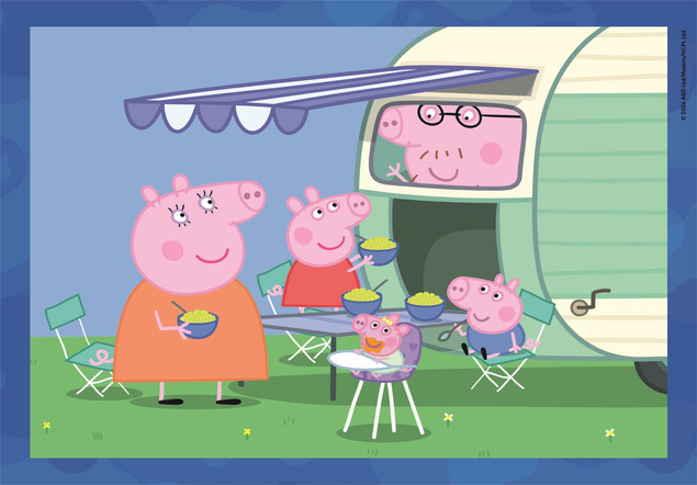 Clementoni Puzzle 4w1 Peppa Pig Świnka Peppa 21751 dla dzieci od 3 lat