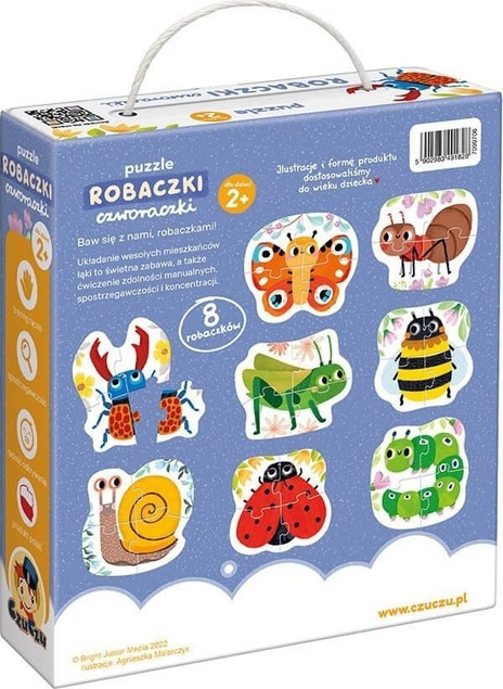 Puzzle Progresywne Robaczki Czworaczki UKŁADANKA DLA DZIECI 2+