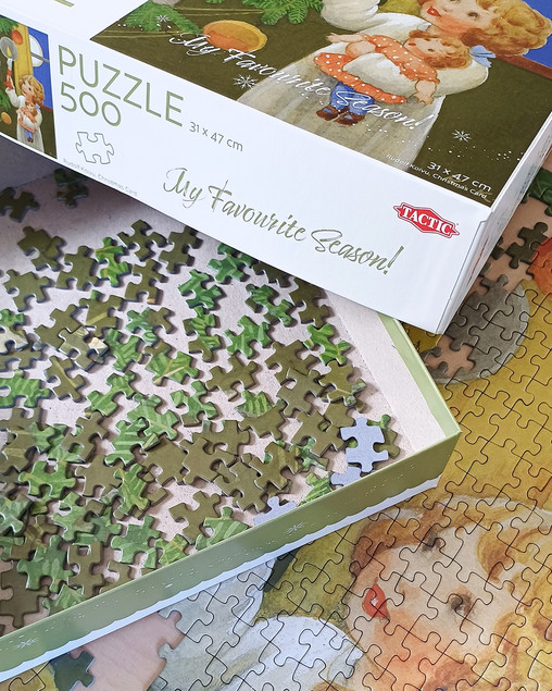 Puzzle Tactic 500 elementów Christmas Card Świąteczne