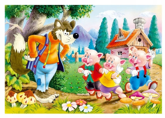 Puzzle 60 Układanka Bajka TRZY ŚWINKI Wilk Castorland