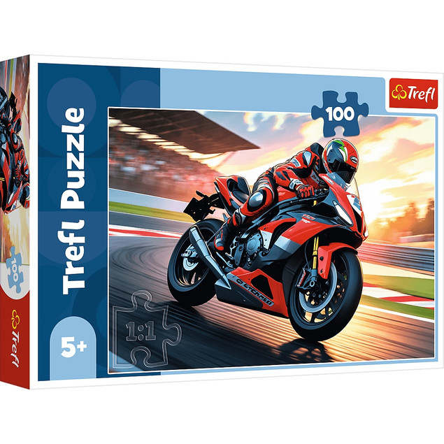 Puzzle Trefl 100 elementów Szybki motocykl