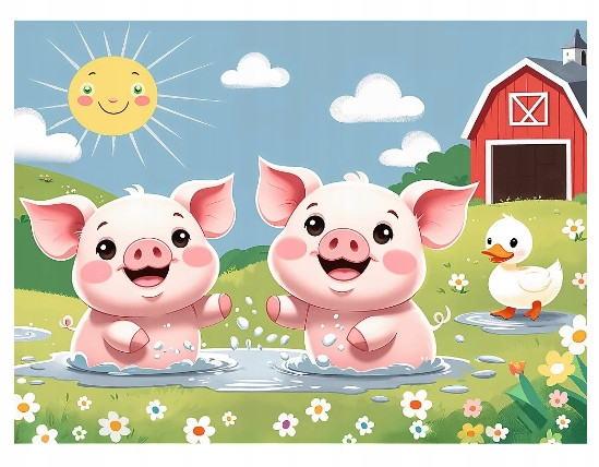 Trefl Puzzle 30 el. Wesołe życie na wsi – Ekologiczne Puzzle dla Dzieci 3+