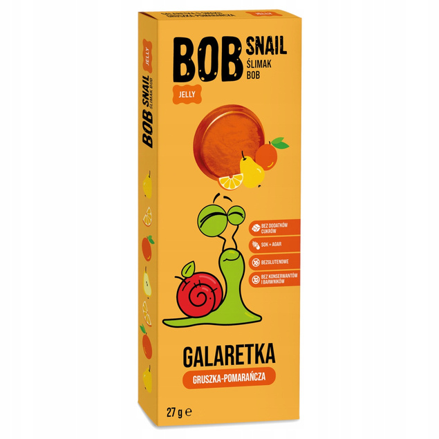 BOB SNAIL Jellies Galaretka ZESTAW 4x 27g MIX SMAKÓW Dla Dzieci Bez Cukru