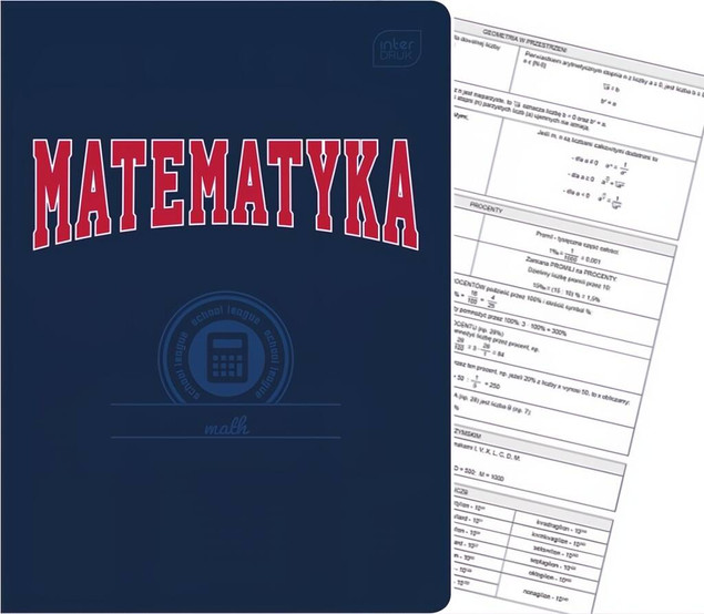 Zeszyt Ze Ściągą Matematyka A5 60 Kartek Interdruk
