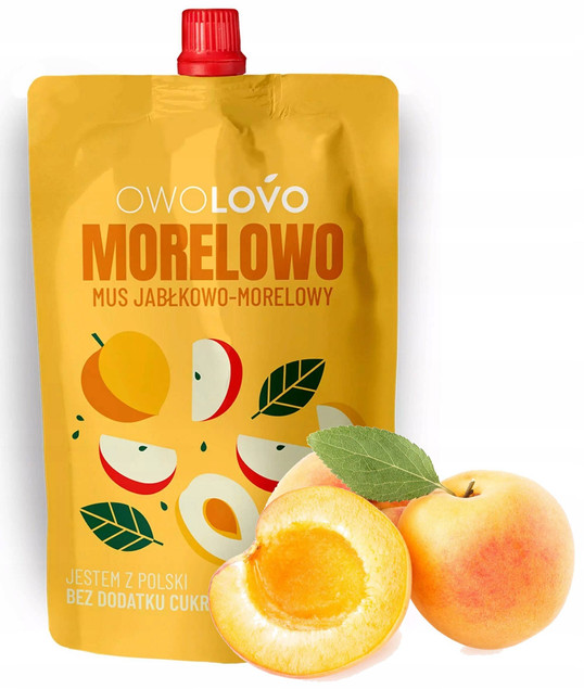 Mix Musów Owocowych OwoLovo 12x200g - 6 Smaków, Bez Cukru