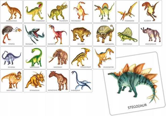 Memory Dinozaury - Gra pamięciowa