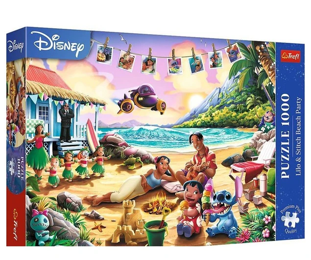 Puzzle Trefl 1000 elementów Lilo&Stitch Impreza na plaży – Disney Premium Plus Quality