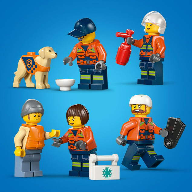 LEGO City 60504 Łódź Ratunkowa i Helikopter Straży Przybrzeżnej - Zestaw Akcji