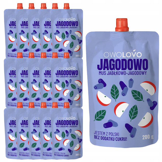 Mus Jabłkowo-Jagodowy OwoLowo 200g