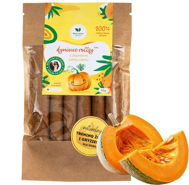 Witaminowe Rollsy Dyniowe z Camu Camu 50g – Naturalnie Zdrowi
