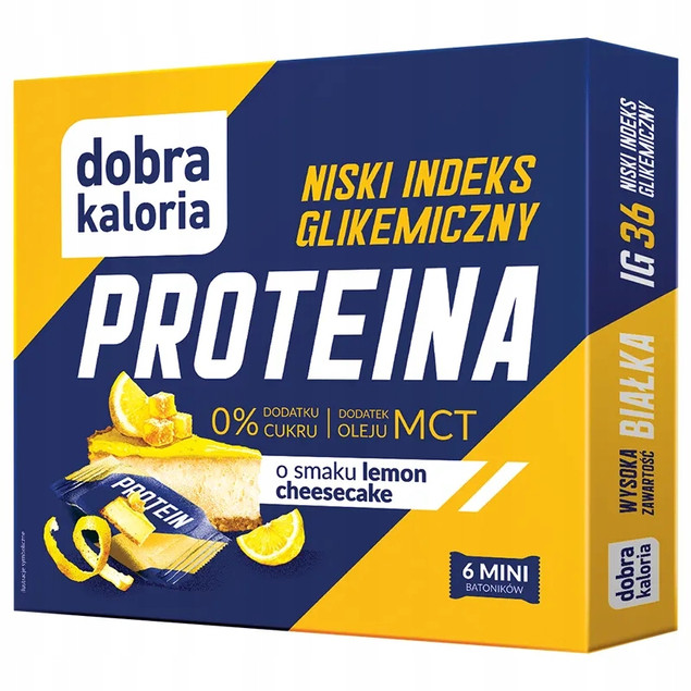 Mini batoniki proteinowe IG MCT Lemon Cheesecake Bez Cukru Dobra Kaloria