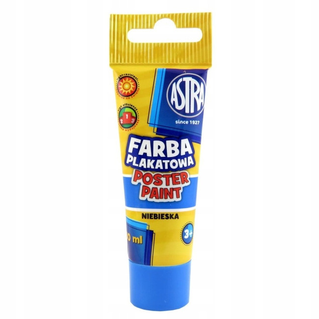 Farby Szkolne Plakatowe 6 Kolorów w Tubie 30ml Astra
