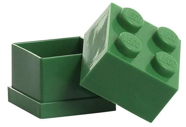 Pojemnik LEGO Mini Box 4 Zielony 60ml | Organizer Na Przekąski