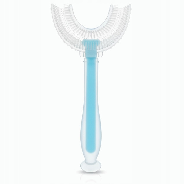 SZCZOTECZKA DO ZĘBÓW DLA DZIECI NIEMOWLĄT 360 W KSZTAŁCIE U SILIKONOWA