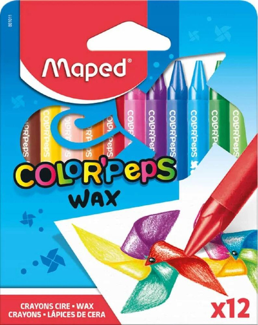 Kredki Świecowe Dla Najmłodszych Color'Peps Wax 12 Kolorów 4+ Maped