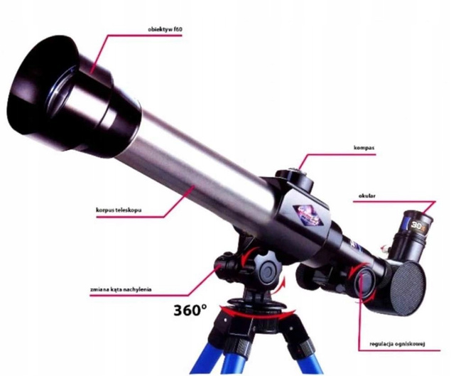 TELESKOP i MIKROSKOP Zestaw Edukacyjny 2w1 3+ Dromader