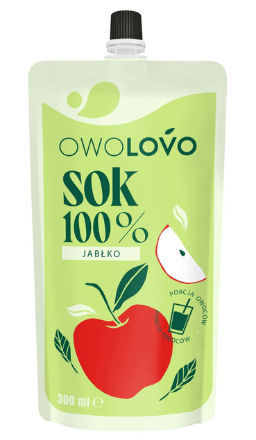 Owolovo sok jabłkowy 100% tubka saszetka 300ml