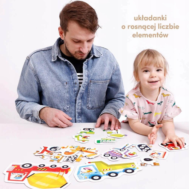 Puzzle progresywne Pojazdy na Budowie CzuCzu