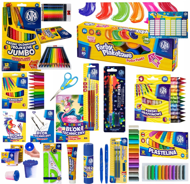 ASTRA WYPRAWKA SZKOLNA XXL DUŻY ZESTAW DO SZKOŁY
