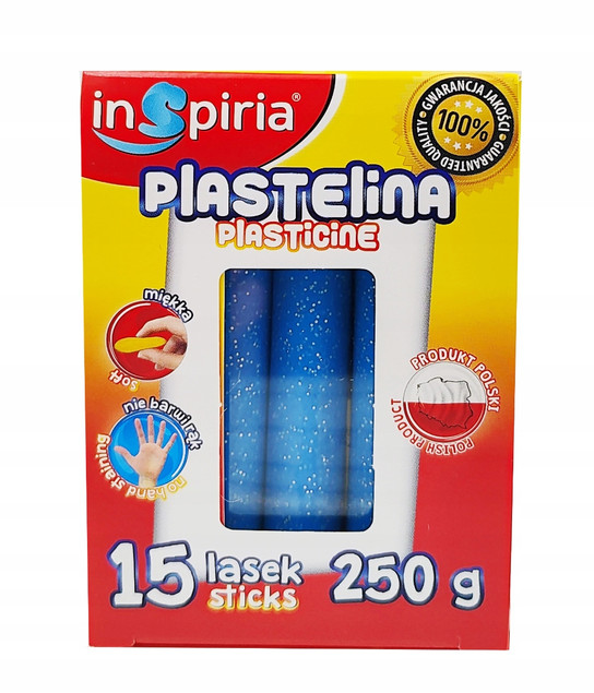 Plastelina brokatowa niebieska – Schemat