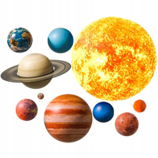 NAKLEJKI NA ŚCIANĘ MEBLE DO POKOJU DZIECKA KOSMOS PLANETY UKŁAD SŁONECZNY