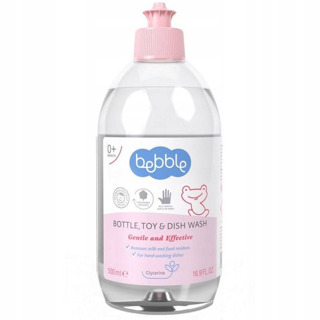 Płyn Do Mycia Butelek Smoczków Naczyń + Szczotka Do Butelek Canpol Bebble