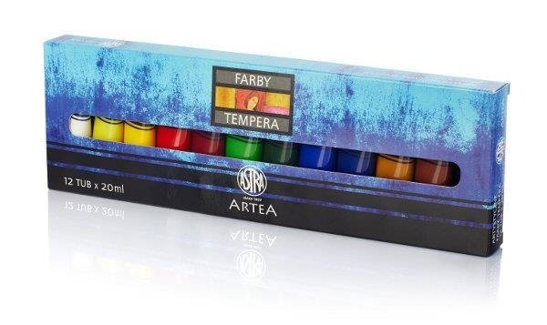 ASTRA Farby tempera 12 kolorów 20ml
