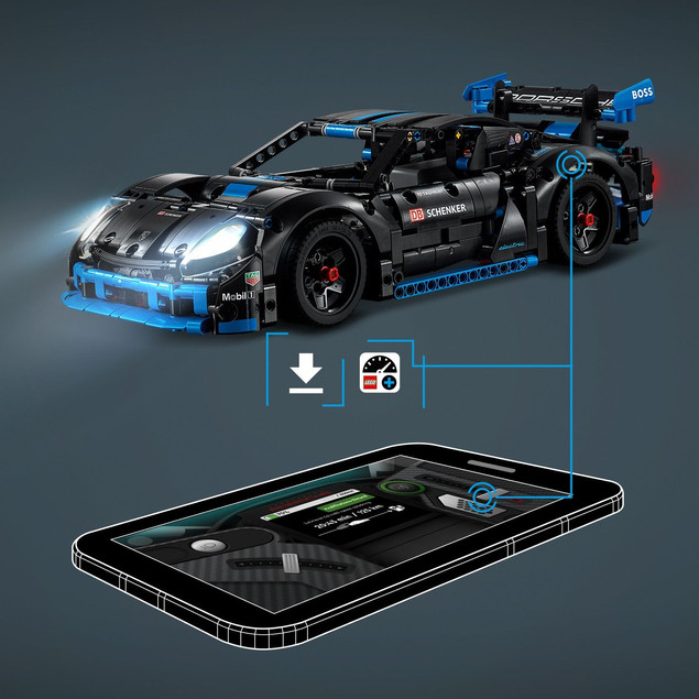 LEGO Technic 42176 Samochód Wyścigowy Porsche GT4 e-Performance Zdalnie Sterowany Control+