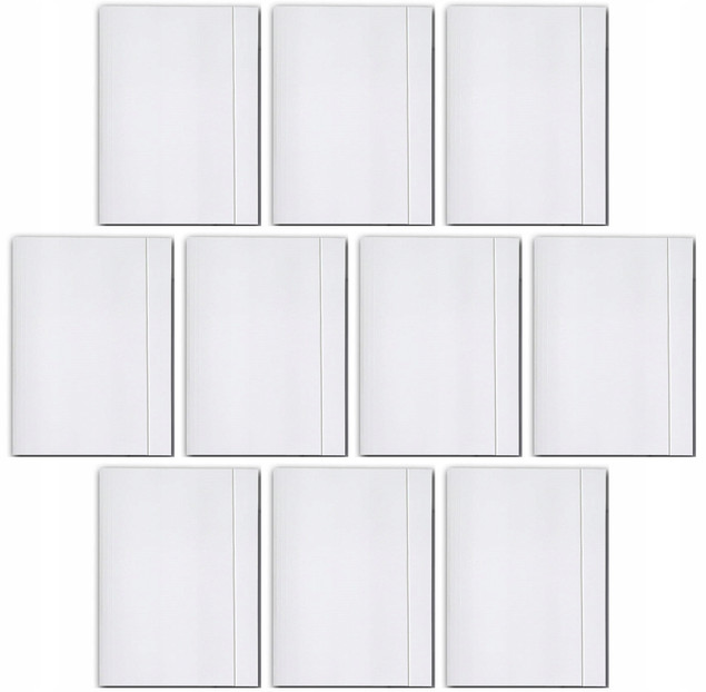 10x Teczka Szkolna Na Dokumenty Papiery A4+ Z Gumką Bała Interdruk