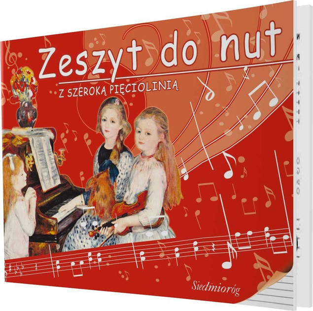 Zeszyt tematyczny MUZYKA B5 w szeroką pięciolinię 16 kartek SIEDMIORÓG do nut