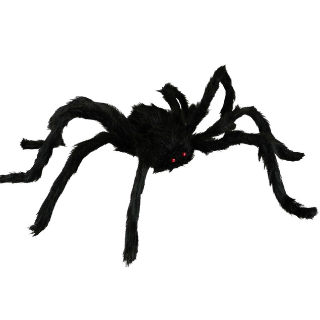 Pająk Halloween 70 cm XL wielki czarny włochaty dekoracja straszny ozdoba
