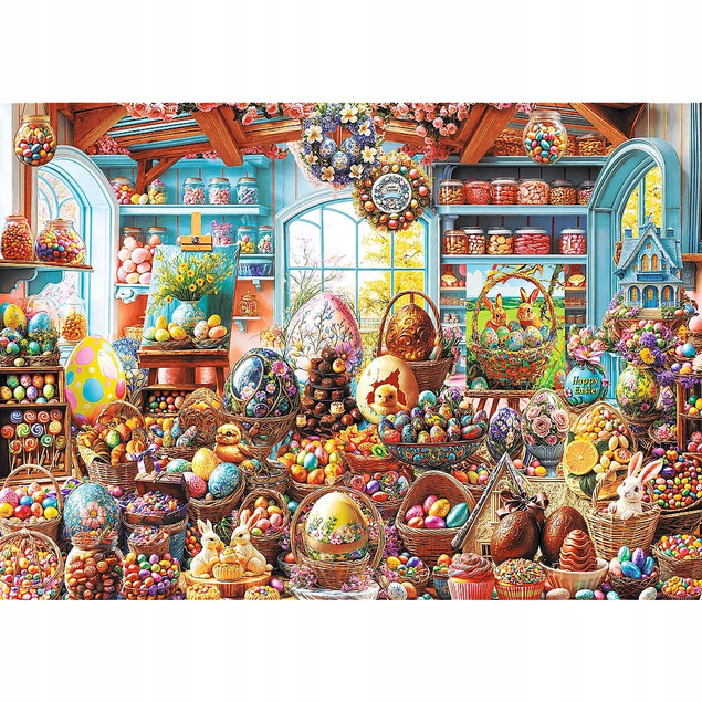 Trefl Puzzle Premium Plus Quality 500 el. Wielkanocny Sklepik ze Słodyczami – Idealne na Prezent